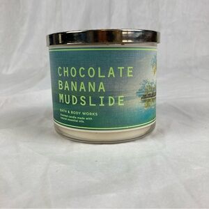 Bath & Body Works CHOCOLATE BANANA MUDSLIDE 3 Wick Jar Candle 14.5 oz New